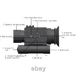 1-4X Zoom IR 850nm Night Vision Monocular Rifle Scope Sights Telescope Hunting