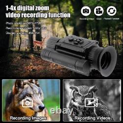 1-4X Zoom IR 850nm Night Vision Monocular Rifle Scope Sights Telescope Hunting