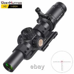 1-6X24 IR Compact Telescopic Rifle Scope Red/Green Mil-dot illuminated Hunting