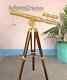 18 Inch Premium Brass Telescope With Wooden Tripod Vintage Marine Scope Shiny