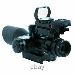 2.5-10X40 Rifle Scope with Red Laser & Holographic Green-Red Dot Sight & Mount