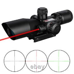 2.5-10X40 Rifle Scope with Red Laser & Holographic Green-Red Dot Sight & Mount