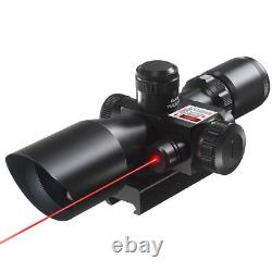 2.5-10X40 Rifle Scope with Red Laser & Holographic Green-Red Dot Sight & Mount