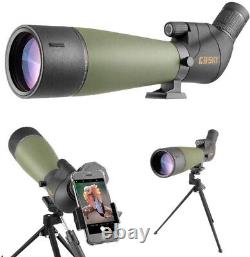 20-60x80 Spotting Scope with Tripod, Carrying Bag, and Smartphone Adapter