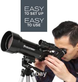 21035-ADS Travel Scope 70 Refractor Telescope Kit with Backpack, Black Amazon E