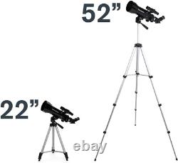 21035-ADS Travel Scope 70 Refractor Telescope Kit with Backpack, Black Amazon E