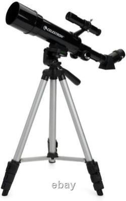 21035 Travel Scope 70 Portable Refractor Telescope Kit with Backpack Black