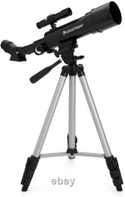 21035 Travel Scope 70 Portable Refractor Telescope Kit with Backpack Black