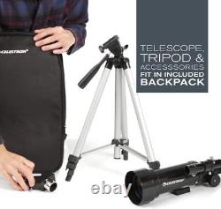 21035 Travel Scope 70 Portable Refractor Telescope Kit with Backpack, Black