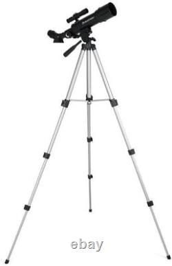 21035 Travel Scope 70 Portable Refractor Telescope Kit with Backpack Black