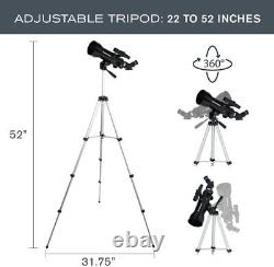 21035 Travel Scope 70 Portable Refractor Telescope Kit with Backpack, Black