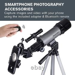 22007 Travel Scope 60 DX Portable Refractor Telescope with Smartphone Adapter