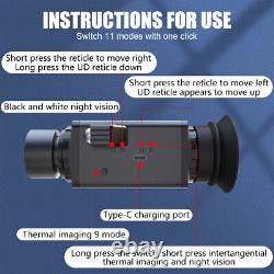 4K Handheld Infrared Night Vision dual-Telescopic Scope Scope 1.5km thermography