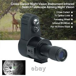 850nm Digital Night Vision Monocular 7X Infrared Scope Cross Cursor 200-400m