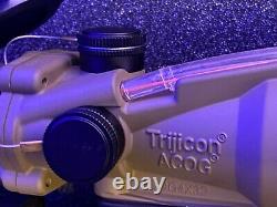 ACOG TA31 4x32 Sight illuminated Fibre Optic chevron Reticule Airsoft Tan QD