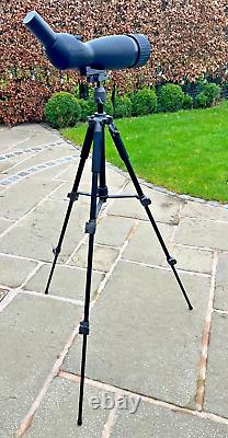 BRESSER 25-75X90 ZOOM SPOTTING SCOPE AND TRIPOD as-new condition