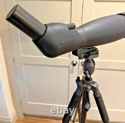 BRESSER 25-75X90 ZOOM SPOTTING SCOPE AND TRIPOD as-new condition