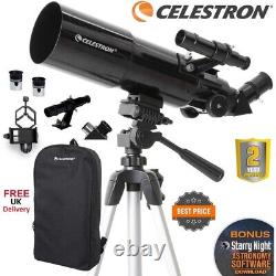 Celestron Travel Scope 80mm f/5 AZ Refractor Telescope 22030 (UK Stock)