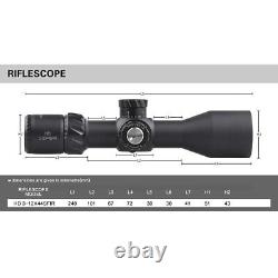 DISCOVERY HD 3-12X44SFIR FFP Hunting Sight Rifle Scope Telescope for. 22 Air Gun