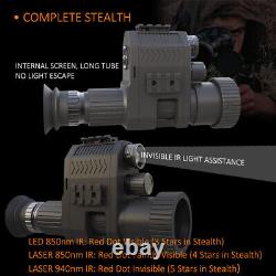 Digital 850nm Laser IR Night Vision Sight Scope Telescope 720P Hunting Camera