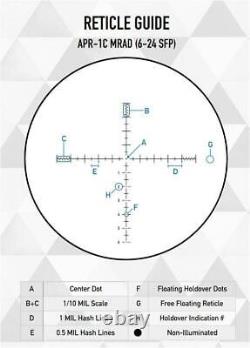 Element Helix 6-24x50 SFP 30mm SF APR-1C MRAD Reticle/Turrets Scope