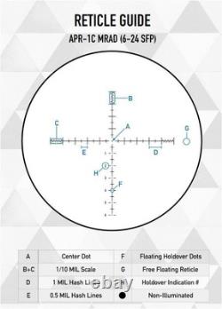 Element Helix 6-24x50 SFP 30mm SF APR-1C MRAD Reticle/Turrets Scope
