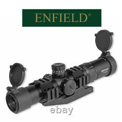 Enfield 1.5-4x30 Rifle Scope R&G&B Mil Dot IR, Weaver mounts Airsoft Military
