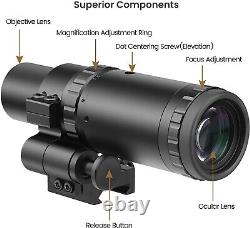 Feyachi M37 1.5X 5X Red Dot Magnifier With Flip To Side