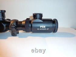 Foxfire 10-40x50E SF Telescopic Sight (illuminated reticle) + rings