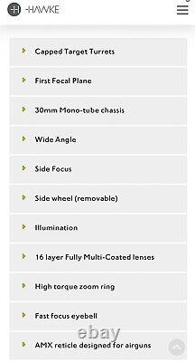 Hawke Airmax 30 FFP SF 4-16×50 AMX IR Rifle Scope