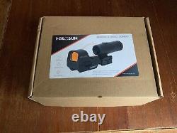 Holosun HS510C Reflex Sight with HM3X 3x Flip Magnifier Combo