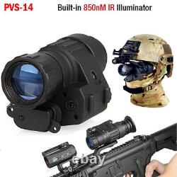 IR 850mm HD 2X Monocular Night Vision Scope Hunting NVG Rhino Arm Mount PSV-14