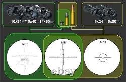 Immersive Optics 10x24 Mildot Extended Scope with MOA Adjustable Mounts