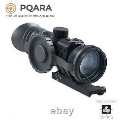 Immersive Optics 14x50 Mildot Rifle Scope with MOA Adjustable Mounts UK Seller