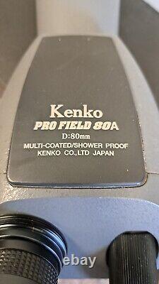 Kenko PRO FIELD 80A spotting scope 80mm multi coated object lens and tripod