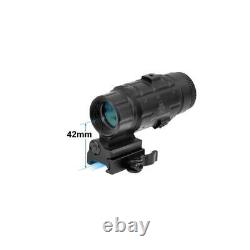 Leapers UTG Quality Adjustable 3x Magnifier Flip to Side Gun Range