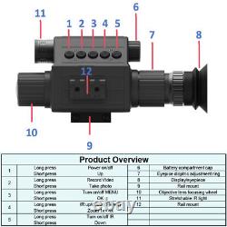 Megaorei Night Vision Scope for Rifle Optical Sight Telescope Hunting IR Camera