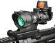 Military Spec Acog 4x32 Tactical Optics Sight Sf & Red Dot Rmr Mounted On Top