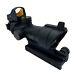 New Airsoft Acog 4x32 Mil-dot Optic Sight Scope With Doctor Red Dot Black Uk Stock