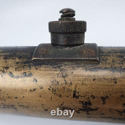 Old Artillery Scope Brass Gun Sight Telescope No. 39 Marked Military Sighting