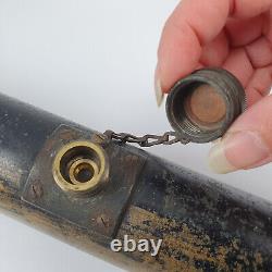 Old Artillery Scope Brass Gun Sight Telescope No. 39 Marked Military Sighting