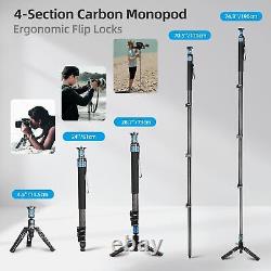 Sirui P-424FL 4-Section Carbon Fiber Monopod with VA-5X Compact Video Head