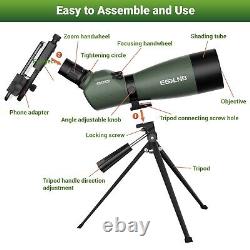 Spotting Scope with Tripod Phone Adapter 25-75 X 70 BAK4 Monocular Telescope