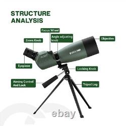 Spotting Scope with Tripod Phone Adapter 25-75 X 70 BAK4 Monocular Telescope