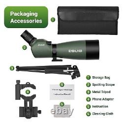 Spotting Scope with Tripod Phone Adapter 25-75 X 70 BAK4 Monocular Telescope