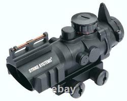 Strike Systems 4x32 Red Dot Scope Sight Telescopic Scope Fibre Optics Airsoft