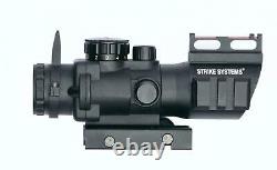 Strike Systems 4x32 Red Dot Scope Sight Telescopic Scope Fibre Optics Airsoft