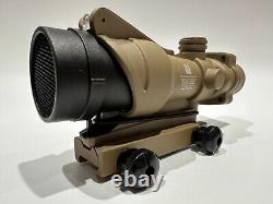 Tan ACOG TA31 4x32 Illuminated Red Scope Fibre Optic Sight Airsoft + Kill Flash