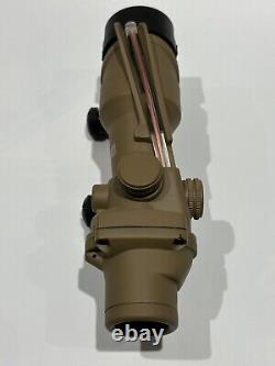 Tan ACOG TA31 4x32 Illuminated Red Scope Fibre Optic Sight Airsoft + Kill Flash