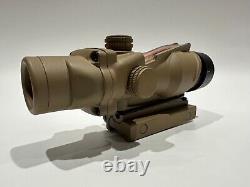 Tan ACOG TA31 4x32 Illuminated Red Scope Fibre Optic Sight Airsoft + Kill Flash